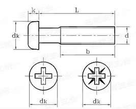 十字盤頭螺釘結(jié)構(gòu)圖